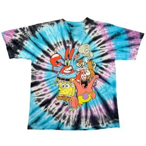 Nickelodeon Spongebob Squarepants Tie Dye T Shirt Mens XL Graphic Tee